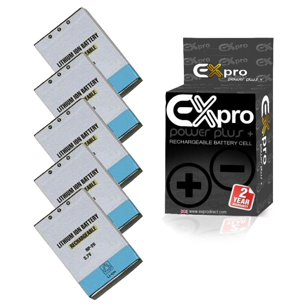5 X Ex-Pro Battery Np-20 Np20 For Casio Exilim Ex-Z60 Ex-Z70 Z75 Z77 S770 S880 5055329076248