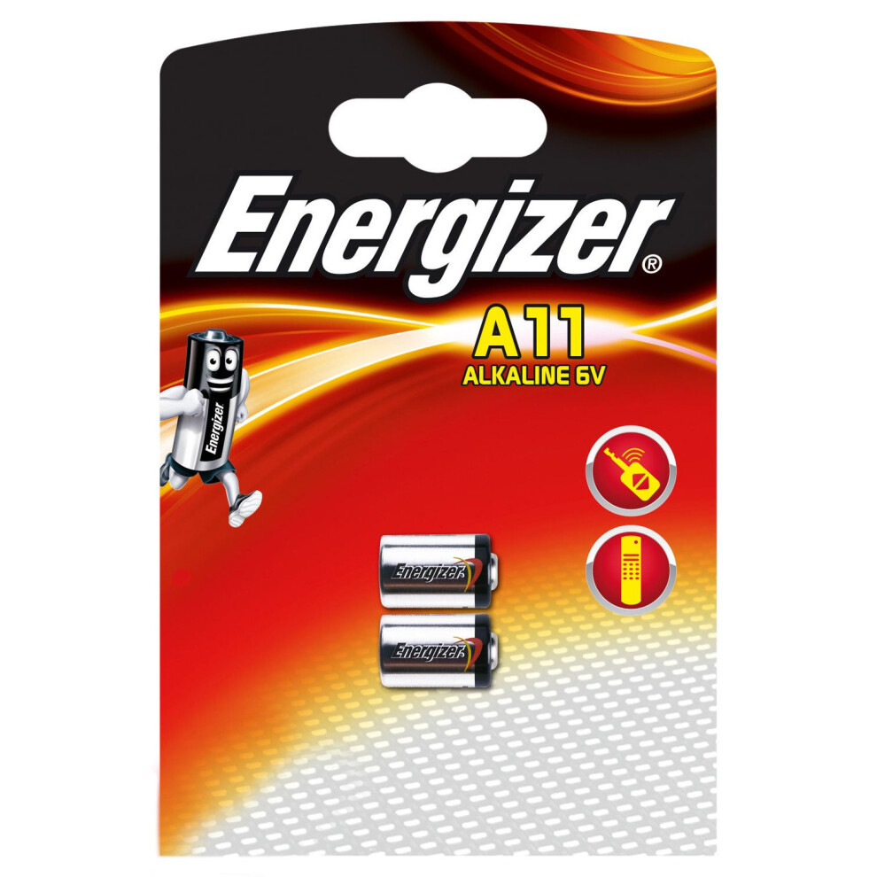 Energizer A11/E11A Alkaline 6v Battery (Pack of 2)