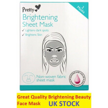 Brightening Sheet Masks Lightens and Brightens with Pomegranate and Rose Oil - 2 Masks per pack