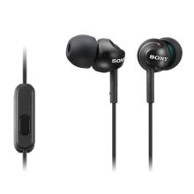 Sony MDR-EX110 Deep Base Wired In-Ear Headphones Black With Microphone
