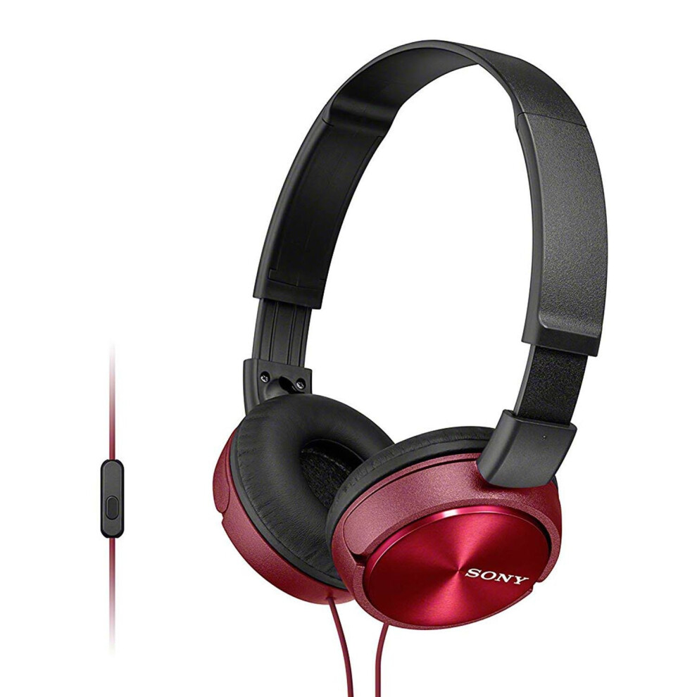 Sony Mdr-Zx310apr Wi On-Ear Headphones Foldable With Microphone Red