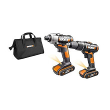 Worx WX938 Cordless Impact Driver & Hammer Drill 18V/20V Max Black/Orange