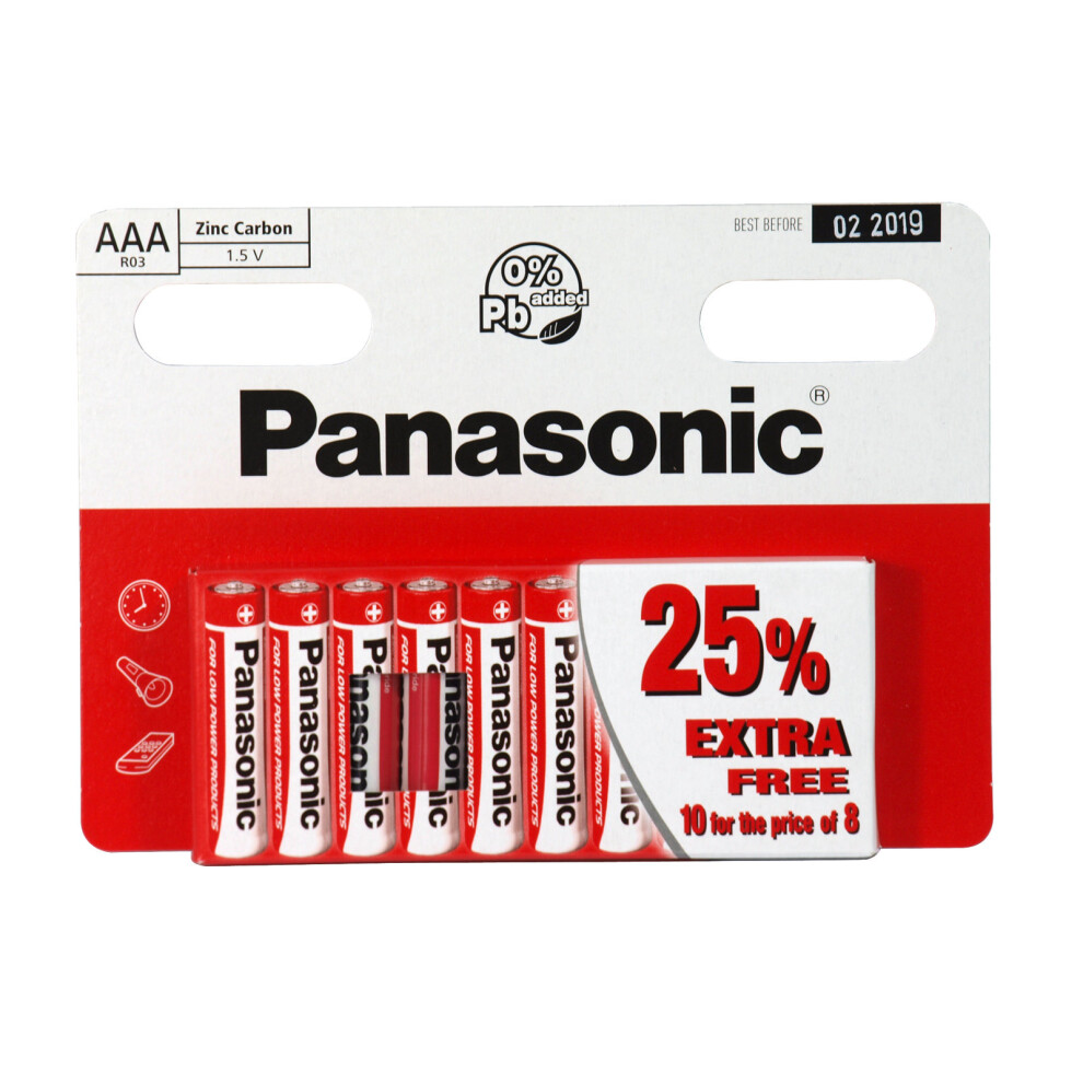 Panasonic Zinc Carbon AAA Batteries