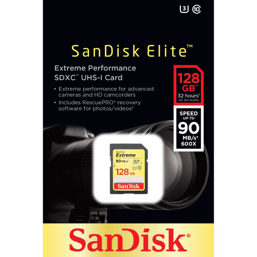 SanDisk SanDisk 128GB Extreme PLUS SDHC UHS-1