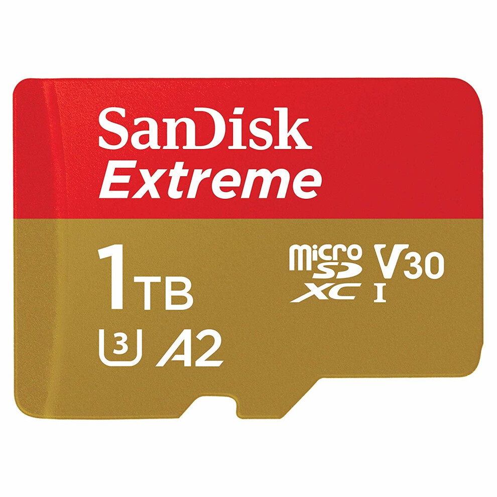 Sandisk 1Tb Extreme Microsdxc With Adapter - Up To 160Mb/S Read, 90Mb/S Write, U3/V30, A2, 4K Uhd Sdsqxa1-1T00-Gn6ma 619659173739