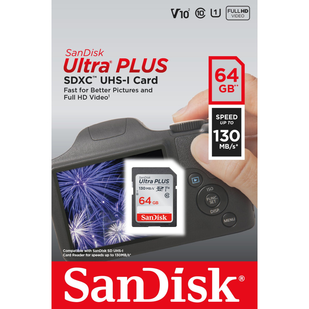 SanDisk Ultra PLUS SDXC Card 64GB