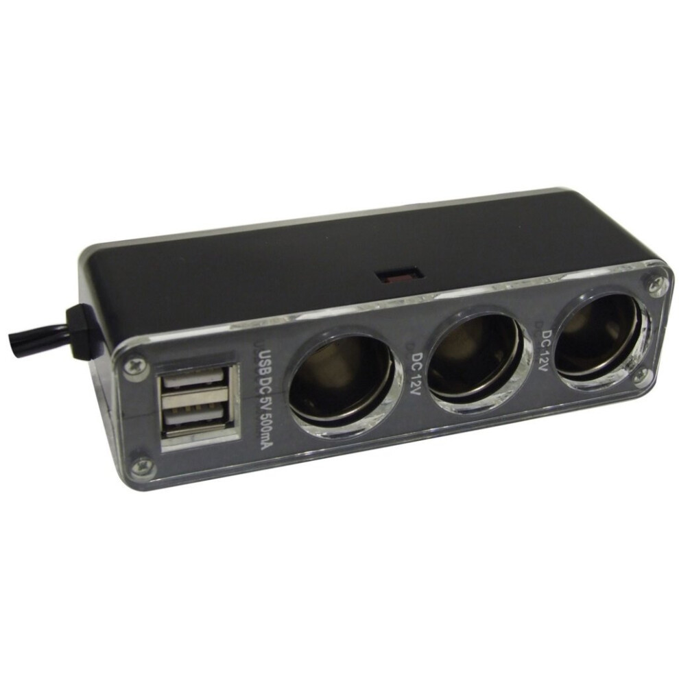 Streetwize 12V Triple Socket With Twin Usb 5026637621079