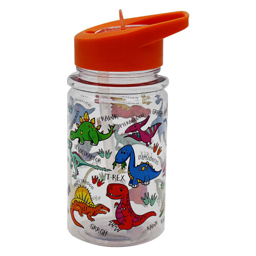 Dinosaur Kids Boys Children Drinking Water Milk Bottle Folding Straw Bottle