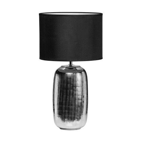 Premier Housewares 46Cm H Reg/Park Ceramic Table Lamp Chrome Effect