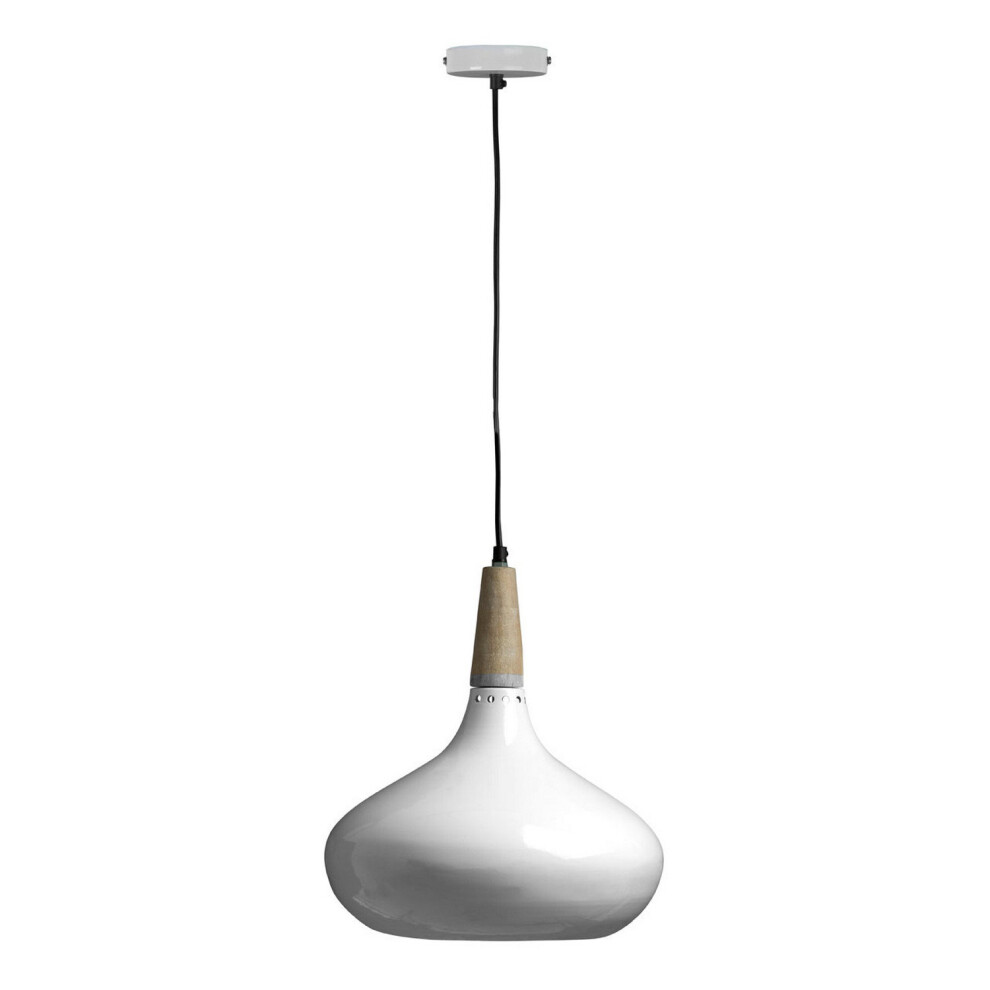 Premier Housewares White Curved Pendant Light, Reliable Pendant Ceiling Light, Easy Installation Down Light For Home
