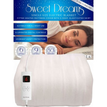 (Pure Comfort, Single) Sweet Dreams Fitted Electric Blanket All Sizes
