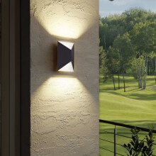 EGLO Outdoor LED Wall Light Predazzo 2x2.5W White Garden Balcony Lamp Lantern
