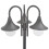 VidaXL vidaXL Garten-Pollerleuchte E27 220 cm Aluminium 3-Laterne Bronze 3