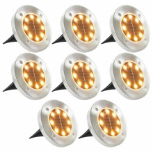 vidaXL Solar-Bodenleuchten 8 Stk. LED Warmweiß