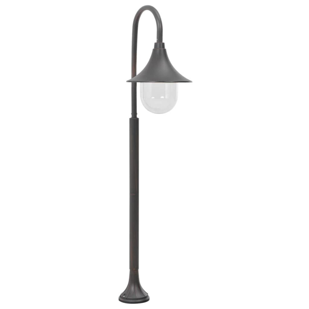 vidaXL Garden Post Light E27 120cm Aluminium Bronze Outdoor Patio Lamp Lantern