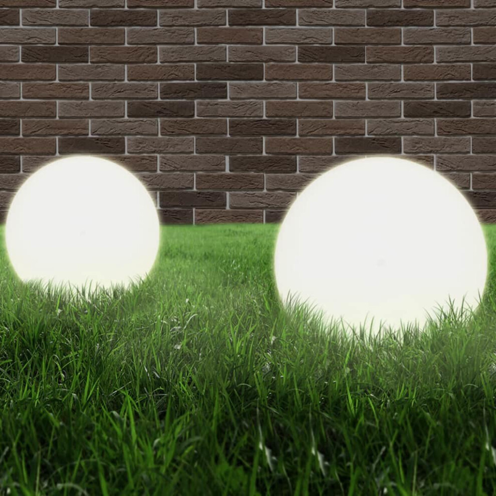 Vidaxl 2X Led Bowl Lamps Spherical 40Cm Pmma Outdoor Garden Lighting Fixture