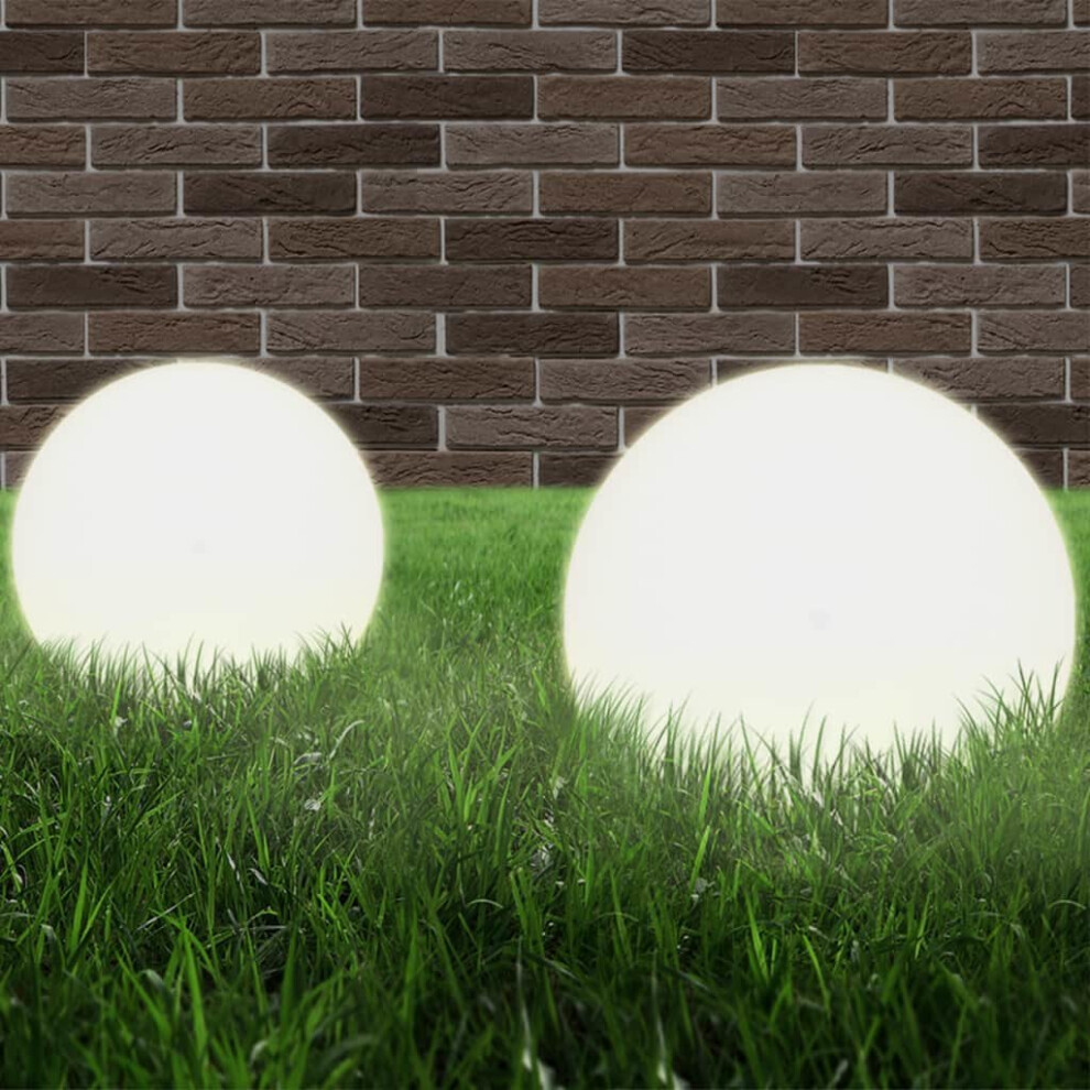 Vidaxl 2X Led Bowl Lamps Spherical 30Cm Pmma Outdoor Garden Lighting Fixture