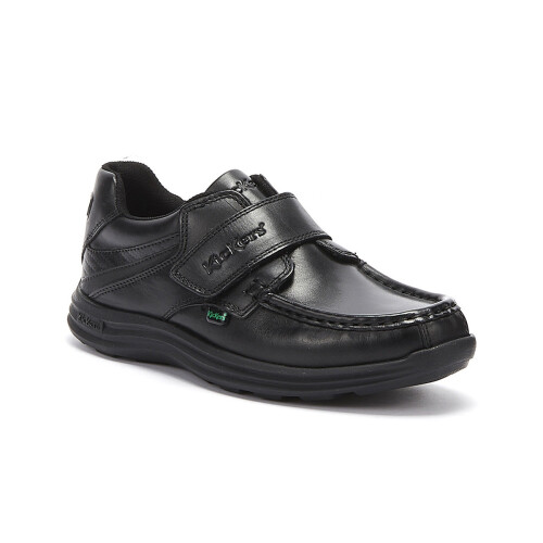 KicKers (UK 2) Kickers Reasan Strap Junior Black Leather Shoes 1