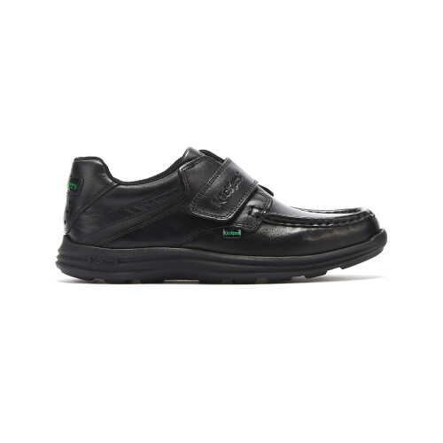 KicKers (UK 2) Kickers Reasan Strap Junior Black Leather Shoes