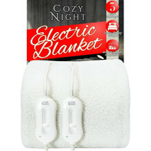(Fleece, King) CozyNight Heated Electric Blanket Machine Washable