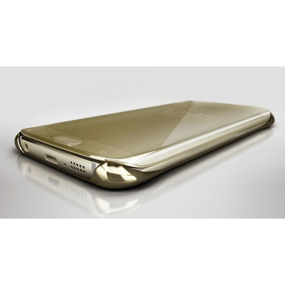 samsung-galaxy-s9-plus--gold--luxury-flip-leather-stand-smart-case-clear-view-mirror-multi-function-kickstand-shockproof-phone-cover-for-samsung-galaxy-s9-plus-s8-s7-edge-note-8-9