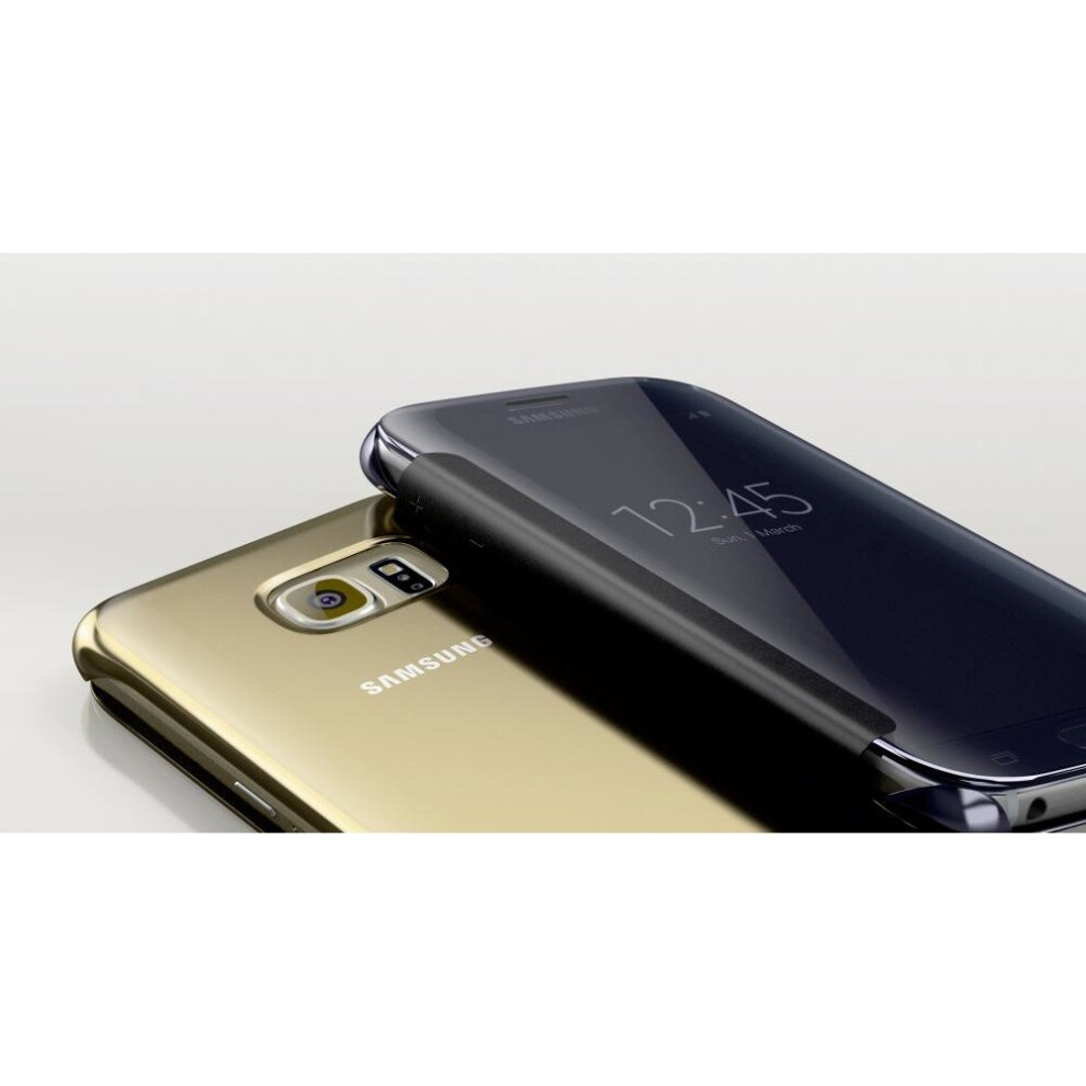 samsung-galaxy-s9-plus--gold--luxury-flip-leather-stand-smart-case-clear-view-mirror-multi-function-kickstand-shockproof-phone-cover-for-samsung-galaxy-s9-plus-s8-s7-edge-note-8-9