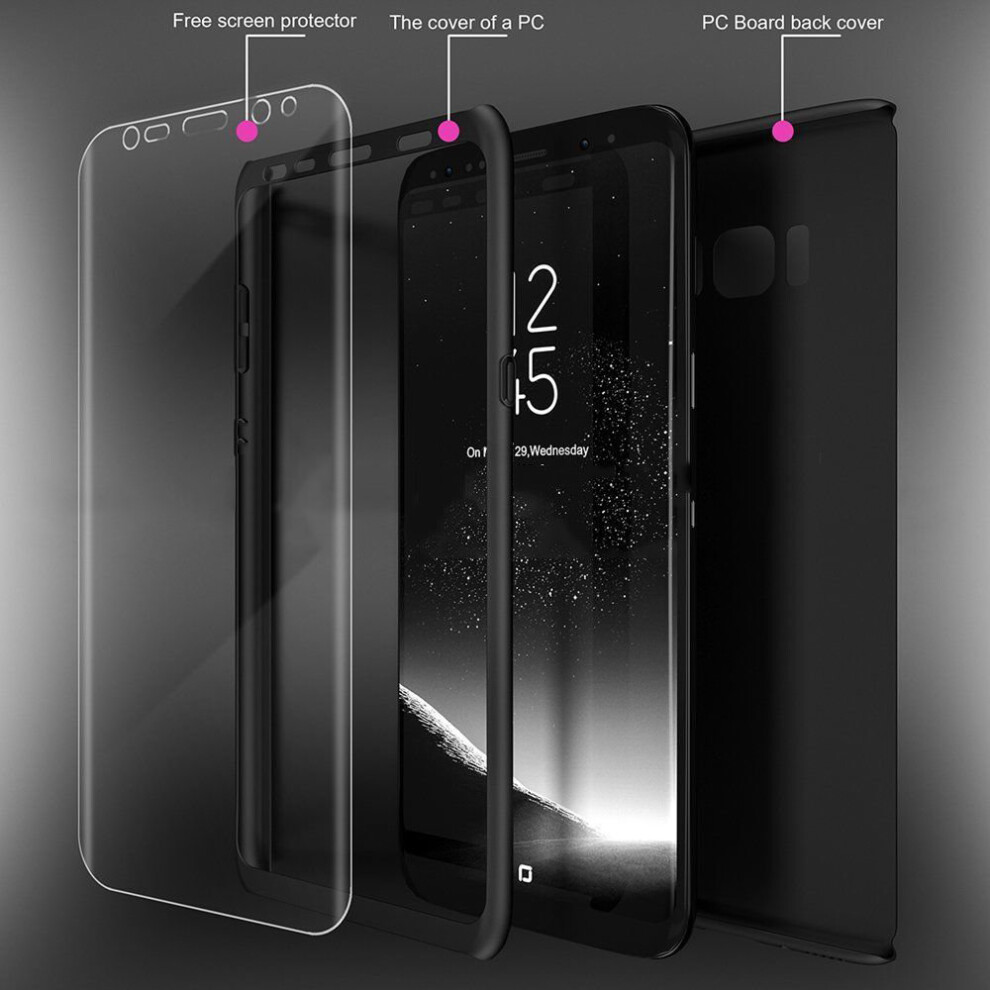samsung-galaxy-note-8--red--luxury-mirror-fashion-shockproof-full-hybrid-360-case-plating-phone-cover---free-film-screen-protector-for-samsung-galaxy-s9-plus-s8-note-9-8-s7-edge