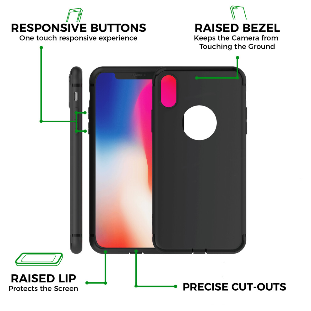 apple-iphone-xr--red--new-ultra-thin-slim-silicone-rubber-tpu-soft-matte-phone-case-cover---free-film-screen-protector-for-apple-iphone-x-xs-max-8-plus-7-6-6s-se-5s-5