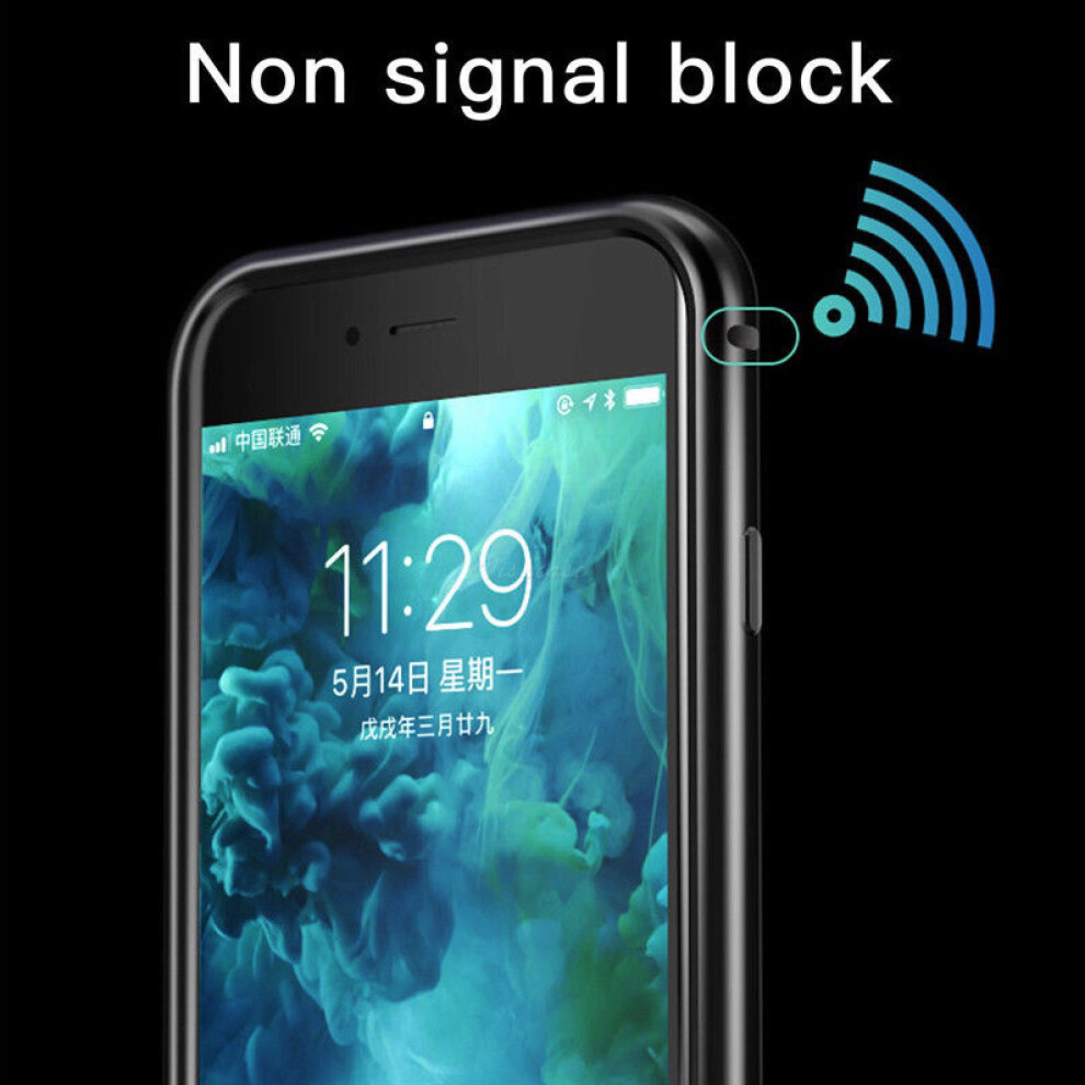 apple-iphone-x--black--magnetic-adsorption-case-metal-tempered-glass-back-magnet-absorption-protective-cover-transparent-bumper-clear---for-apple-iphone-x-xs-8-plus-7-6-6s