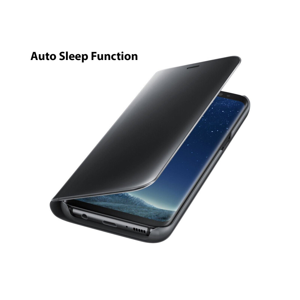 samsung-galaxy-s10e--gold--luxury-flip-leather-stand-smart-case-clear-view-mirror-multi-function-kickstand-shockproof-cover-samsung-galaxy-s10-plus-s10e-s9-s8-s7-edge-note-8-9
