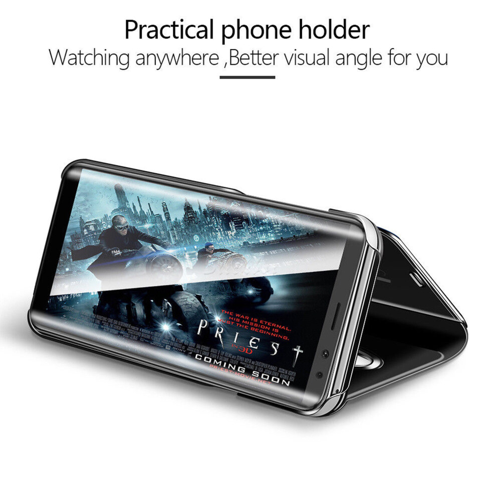 samsung-galaxy-s10e--black--luxury-flip-leather-stand-smart-case-clear-view-mirror-multi-function-kickstand-shockproof-cover-samsung-galaxy-s10-plus-s10e-s9-s8-s7-edge-note-8-9