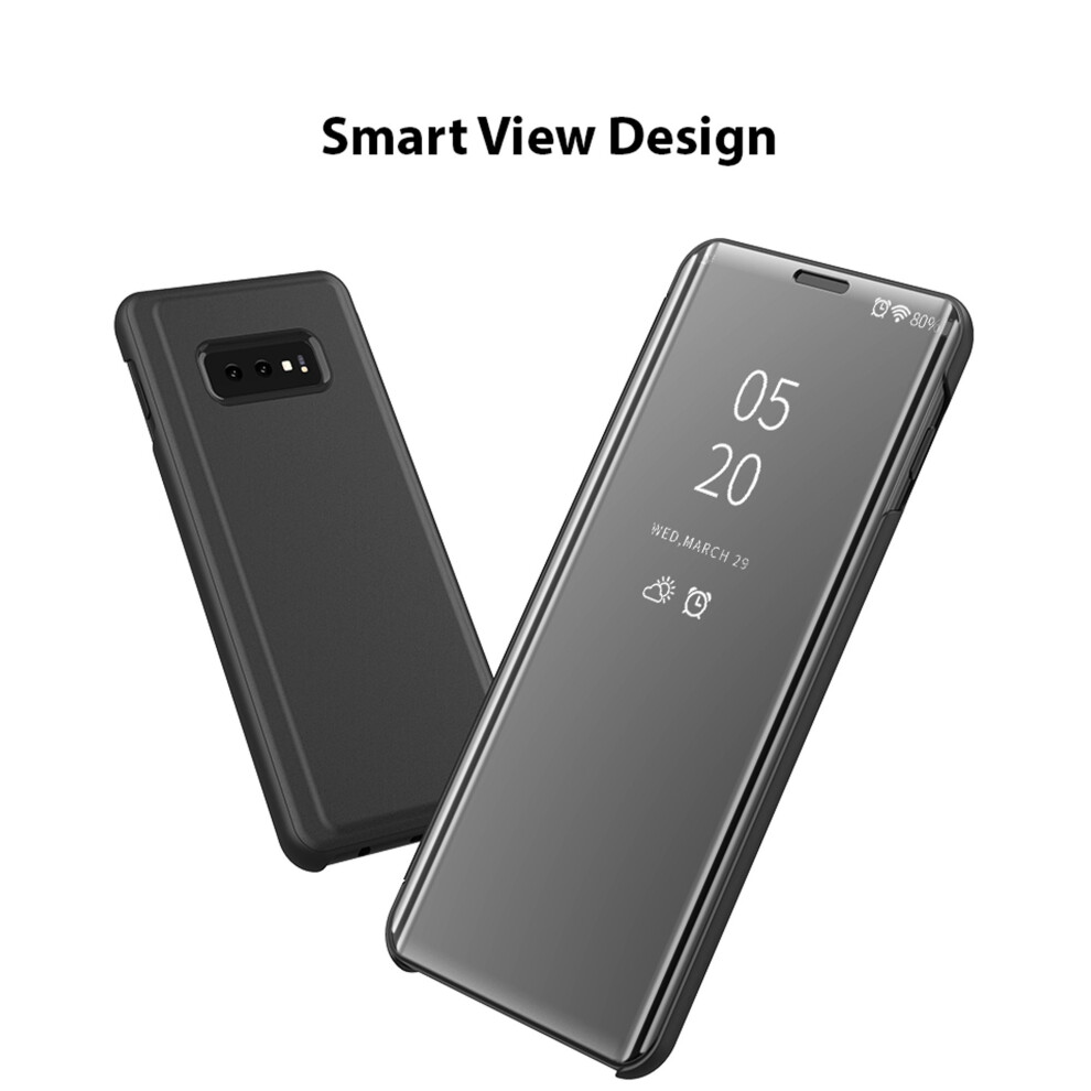 samsung-galaxy-s10e--gold--luxury-flip-leather-stand-smart-case-clear-view-mirror-multi-function-kickstand-shockproof-cover-samsung-galaxy-s10-plus-s10e-s9-s8-s7-edge-note-8-9