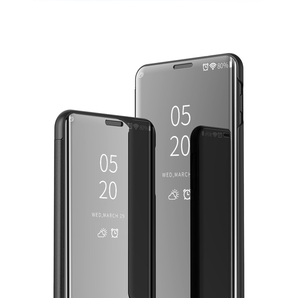 samsung-galaxy-s10e--gold--luxury-flip-leather-stand-smart-case-clear-view-mirror-multi-function-kickstand-shockproof-cover-samsung-galaxy-s10-plus-s10e-s9-s8-s7-edge-note-8-9