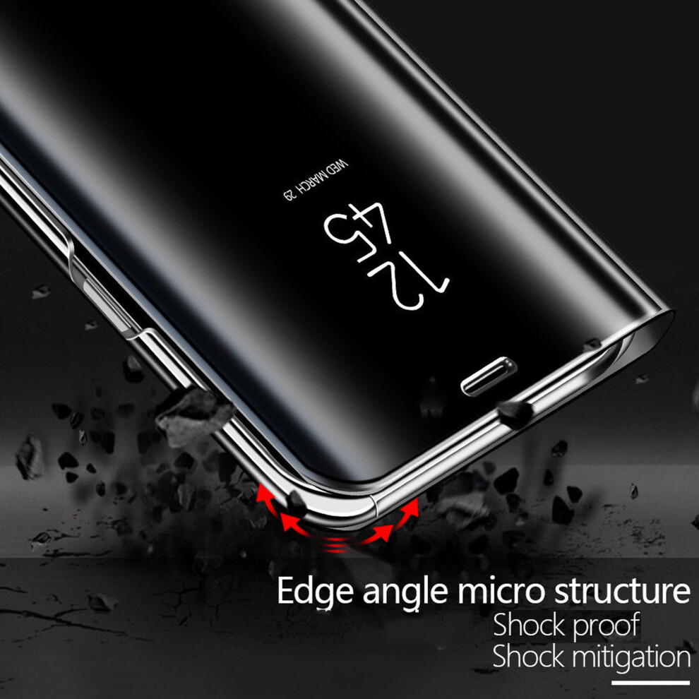 samsung-galaxy-s10e--gold--luxury-flip-leather-stand-smart-case-clear-view-mirror-multi-function-kickstand-shockproof-cover-samsung-galaxy-s10-plus-s10e-s9-s8-s7-edge-note-8-9