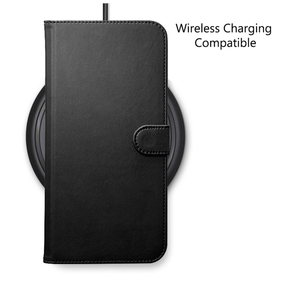 samsung-galaxy-s10e--black--luxury-leather-flip-wallet-phone-case-cover-cash-and-card-slots-magnetic-kickstand---screen-protector-samsung-galaxy-s10-plus-s10e-a40-a50-s9-plus-s8