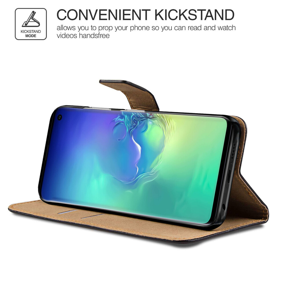 samsung-galaxy-s10e--brown--luxury-leather-flip-wallet-phone-case-cover-cash-and-card-slots-magnetic-kickstand---screen-protector-samsung-galaxy-s10-plus-s10e-a40-a50-s9-plus-s8
