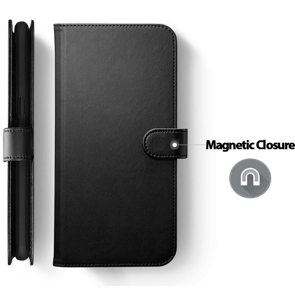 samsung-galaxy-s10e--black--luxury-leather-flip-wallet-phone-case-cover-cash-and-card-slots-magnetic-kickstand---screen-protector-samsung-galaxy-s10-plus-s10e-a40-a50-s9-plus-s8