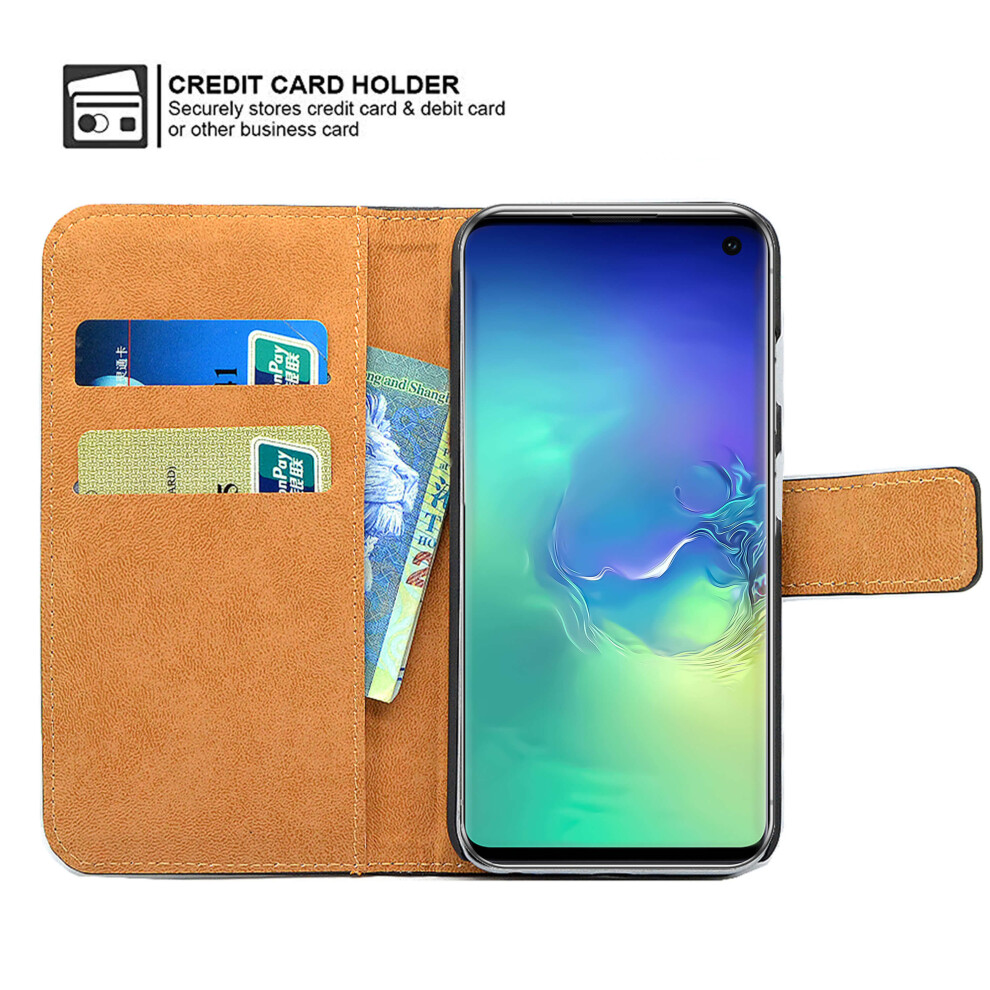 samsung-galaxy-s10e--brown--luxury-leather-flip-wallet-phone-case-cover-cash-and-card-slots-magnetic-kickstand---screen-protector-samsung-galaxy-s10-plus-s10e-a40-a50-s9-plus-s8