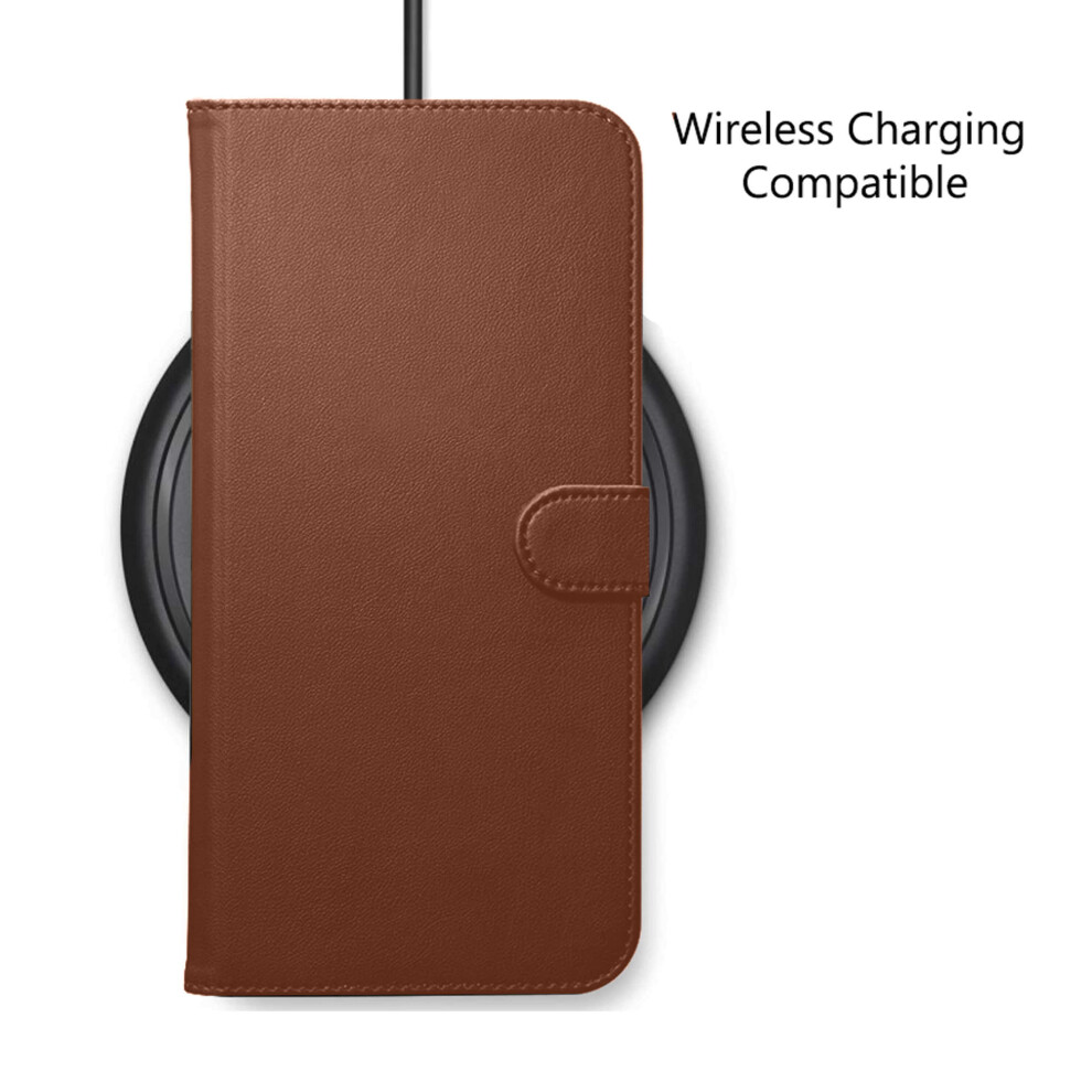samsung-galaxy-s10e--brown--luxury-leather-flip-wallet-phone-case-cover-cash-and-card-slots-magnetic-kickstand---screen-protector-samsung-galaxy-s10-plus-s10e-a40-a50-s9-plus-s8