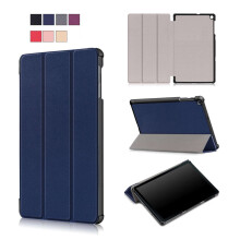 (Samsung  Tab A 2019 10.1" T510 T515, Navy Blue) Samsung Galaxy Tab A (2019) 10.1" Tri-Fold Shockproof Leather Case