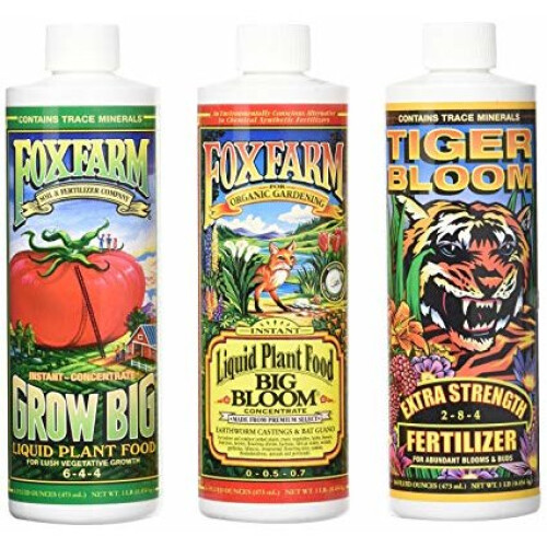 (Tiger Bloom 473ml 1Pint) Fox Farm Foxfarm Tiger Bloom / Big Bloom / Grow Big Soil/Hydro