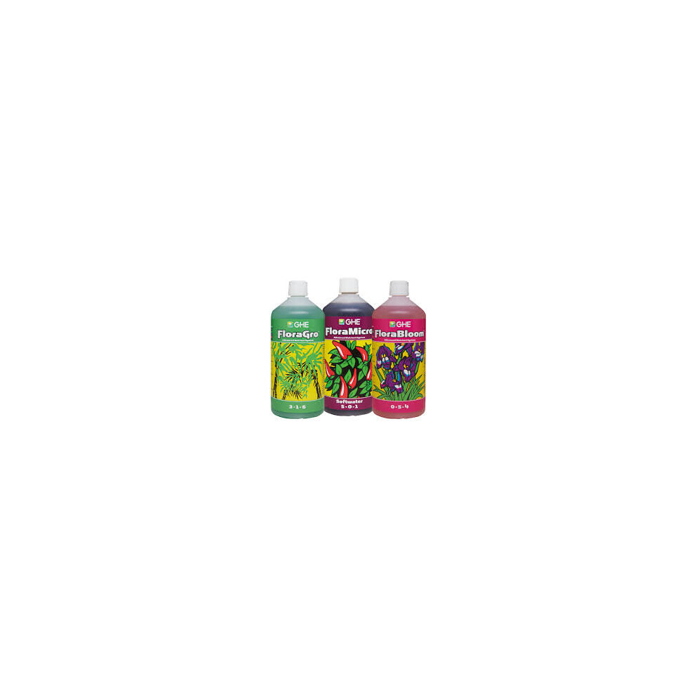 General Hydroponics (1L Flora Bloom) Ghe Flora Grow / Bloom / Micro