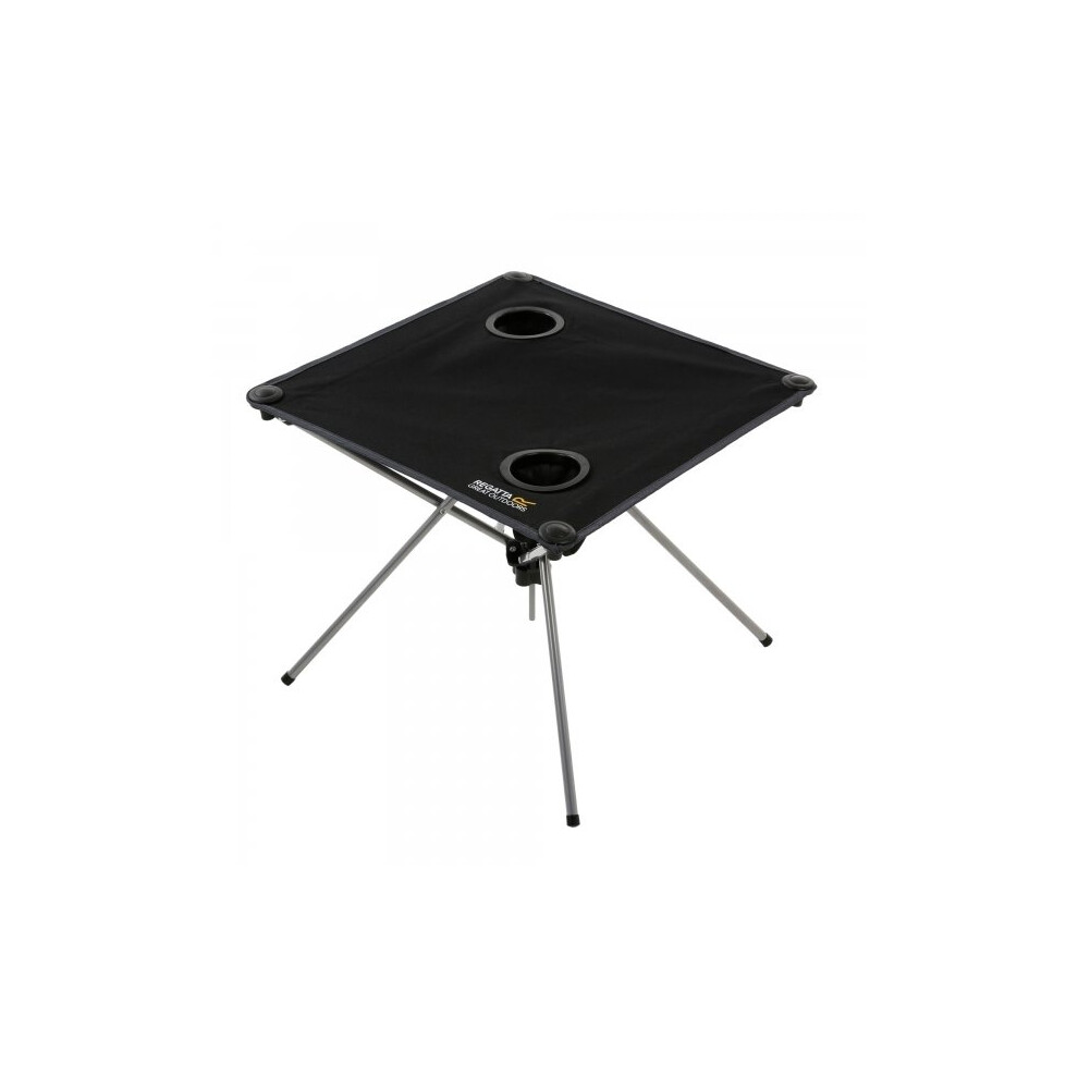 Regatta Prandeo Folding Table With Cupholders Black