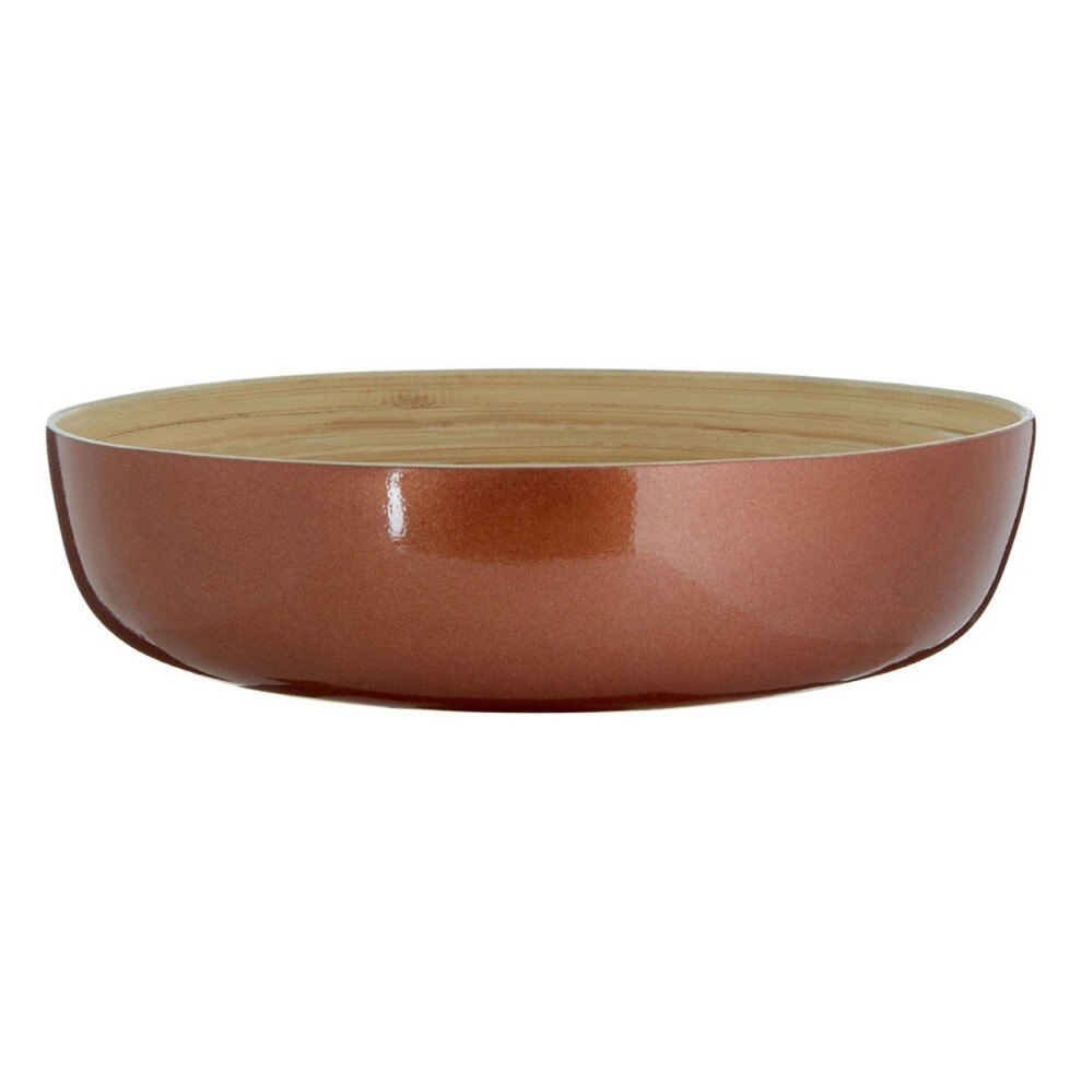 Kyoto Rose Gold Round Spun Bamboo Eco Friendly Salad Bowl Kitchen Serving Dish