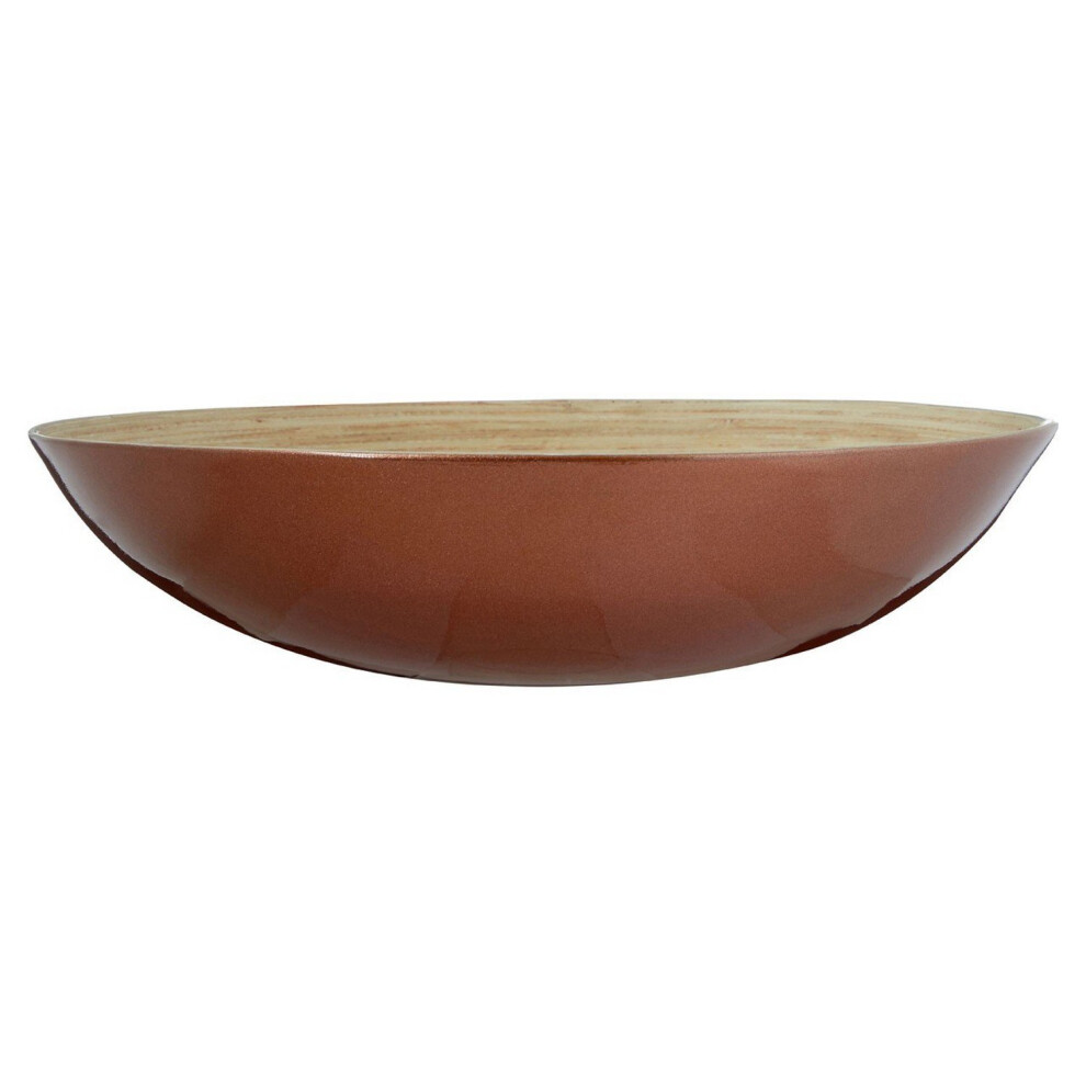 Premier Housewares Kyoto Rose Round Spun Bamboo Eco Friendly Salad Bowl Kitchen Serving Dish Gold