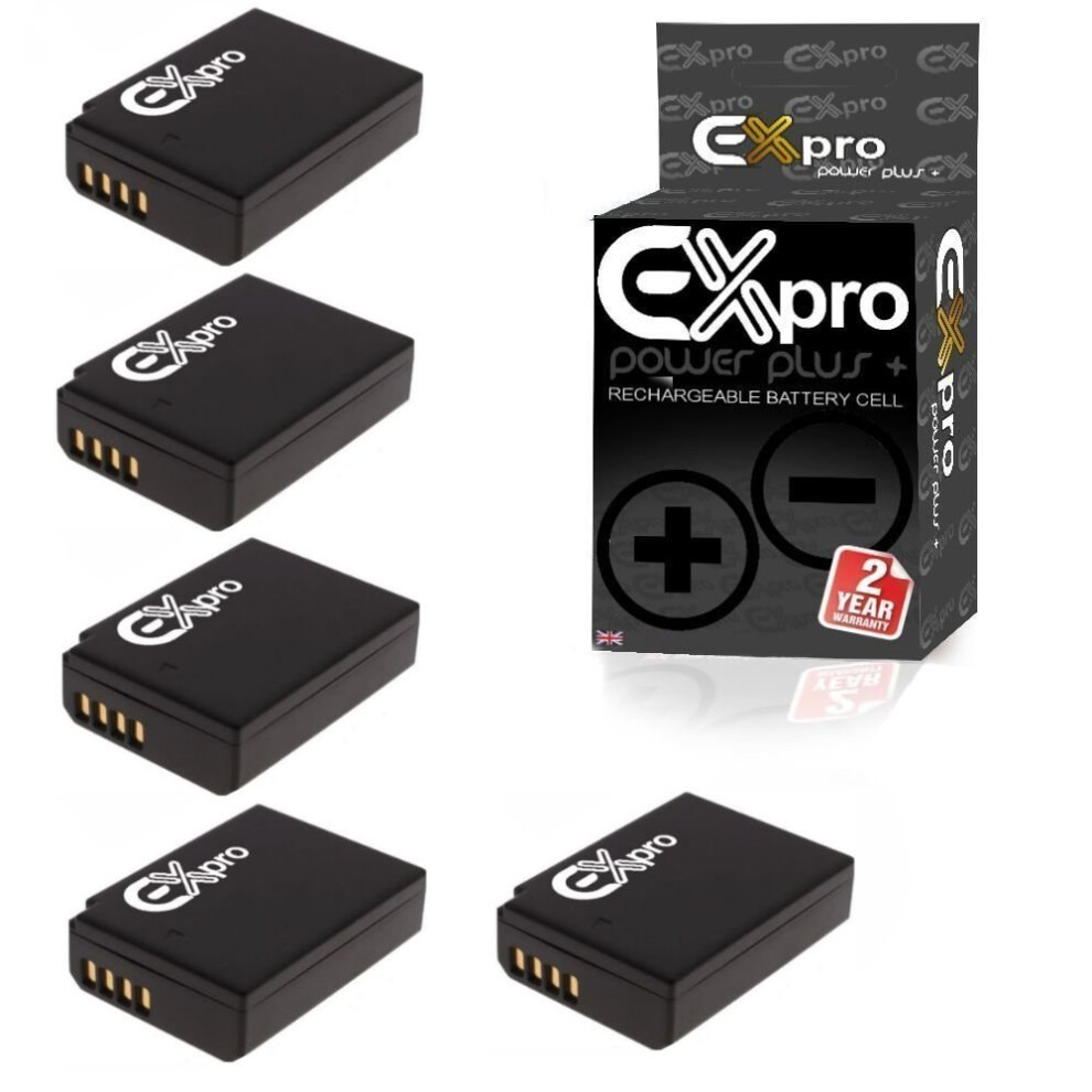 5X Ex-Pro Lp-E10 Battery For Canon Eos 1100D 1200D 1300D Rebel T3 T5 Kiss X50 5055256964090