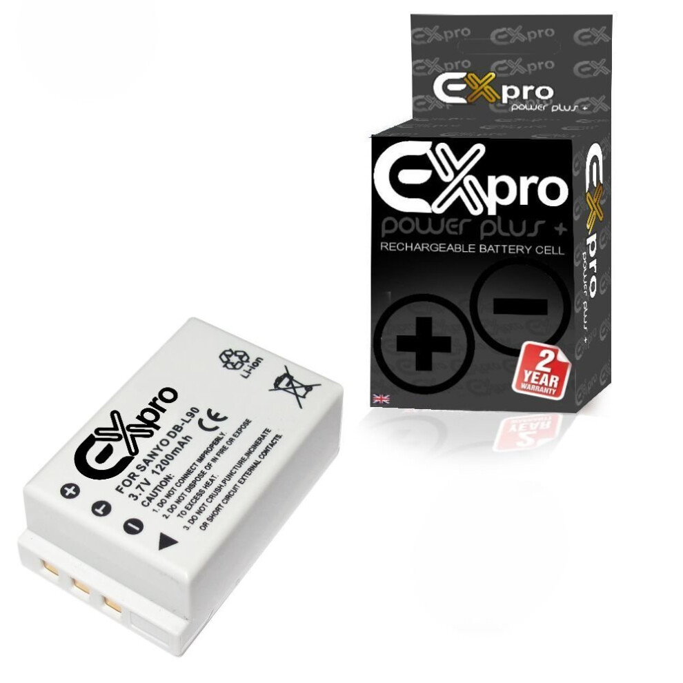 Ex-Pro Digital Camera Battery Db-L90b Db-L90 For Sanyo Dmx-Cg10 Vpc-Cg10 5055256966889