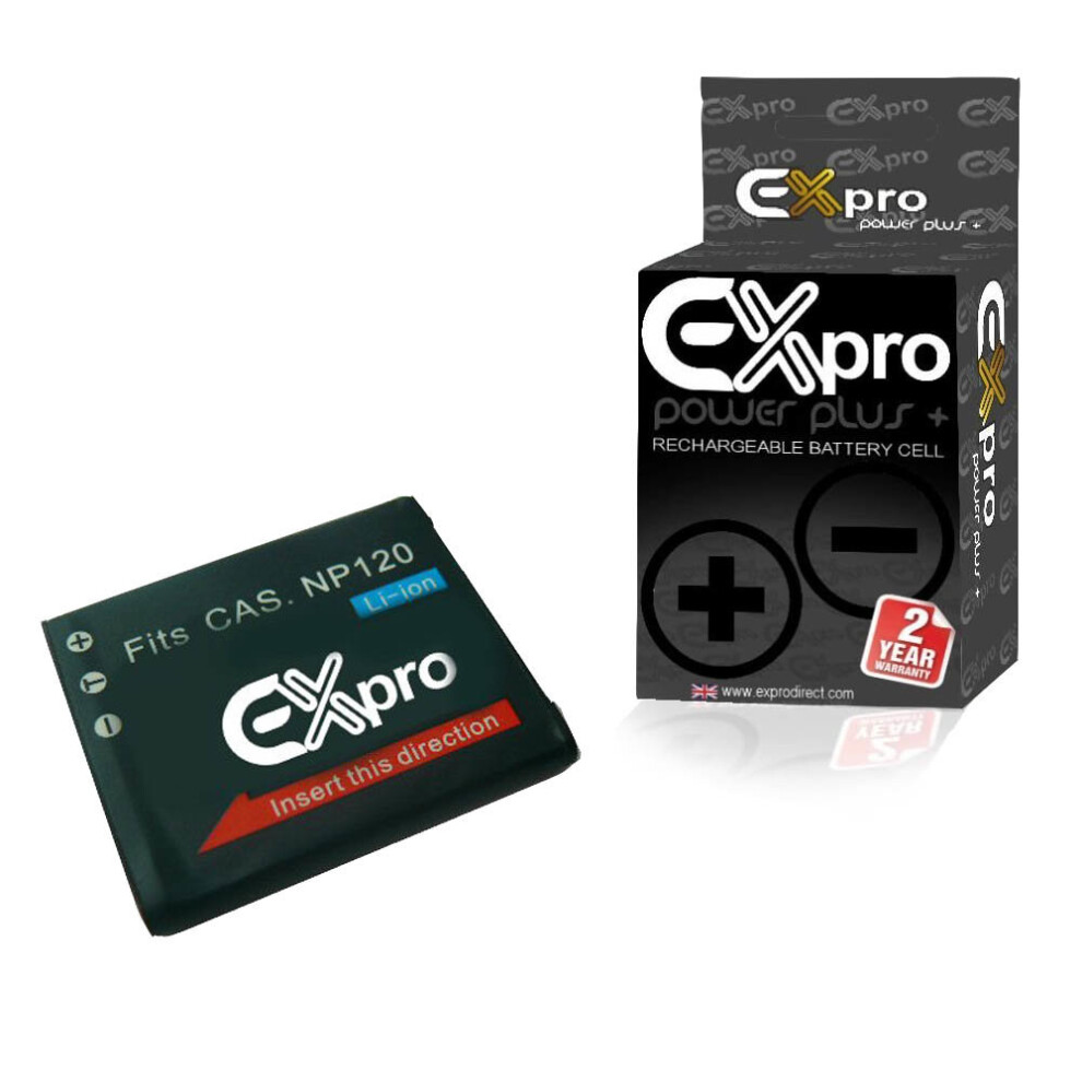 Ex-Pro Camera Battery Np-120 Np120 For Casio Exilim Ex-S300 Ex-Z680 Ex-Z690 5055256970886