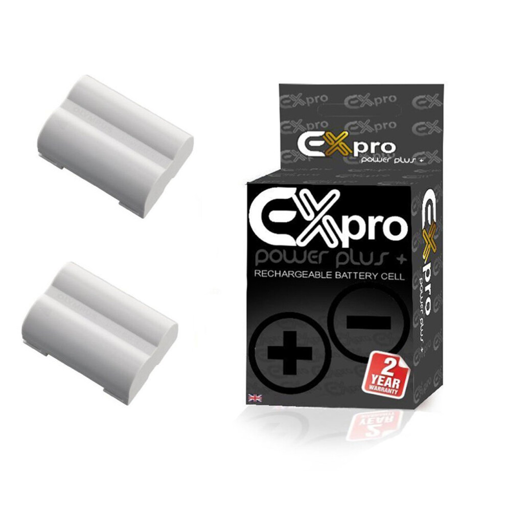 2 X Ex-Pro Digital Camera Battery Blm-5 Blm5 For Olympus E-500 E-510 E-520 5055256962355