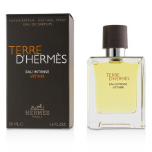 Hermès Terre d'Hermès Eau Intense Vétiver Eau de Parfum 50 ml – Parfum Homme Boisé et Raffiné